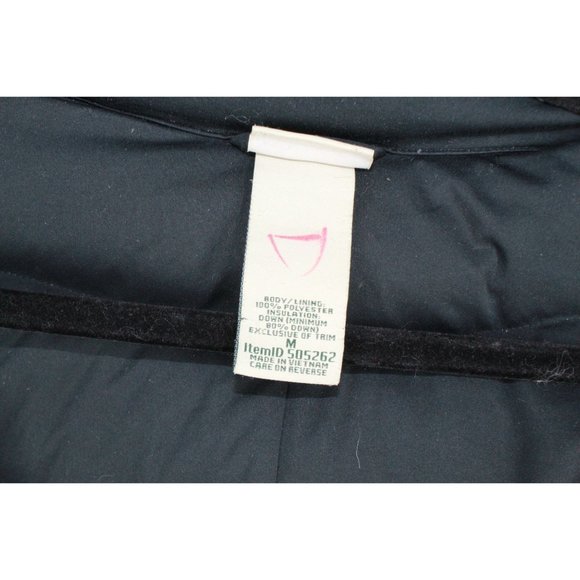 LL Bean Black Stretch Down Puffer Waterproof Hooded Coat Size M - Picture 4 of 9